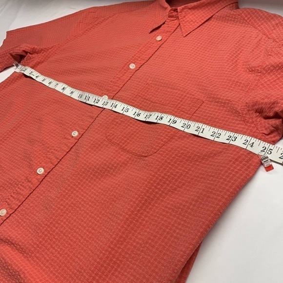 Eddie Bauer 100% Cotton Short Sleeve Button Down Shirt Large Tall Colour Salmon - Picture 9 of 10